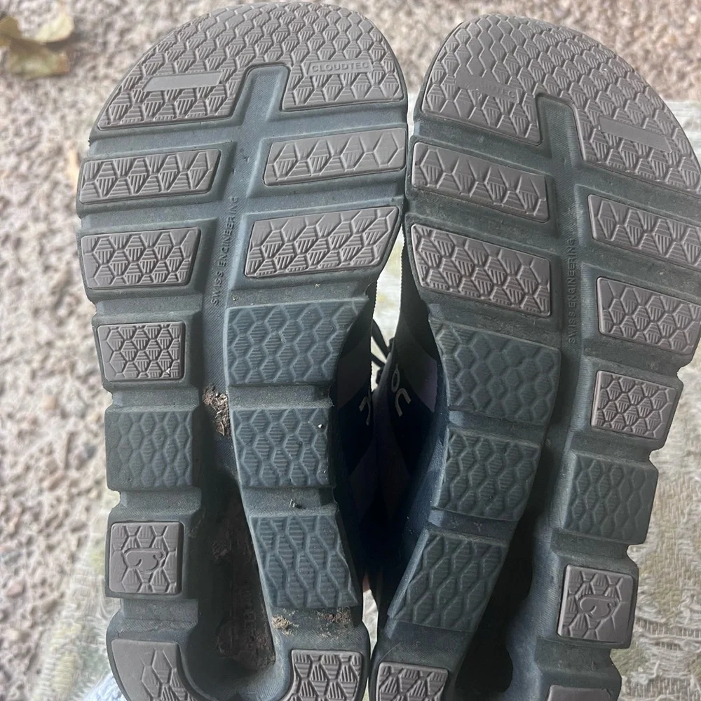 On Running Women’s Cloudrunner Black and Purple Sneakers - Picture 5 of 7